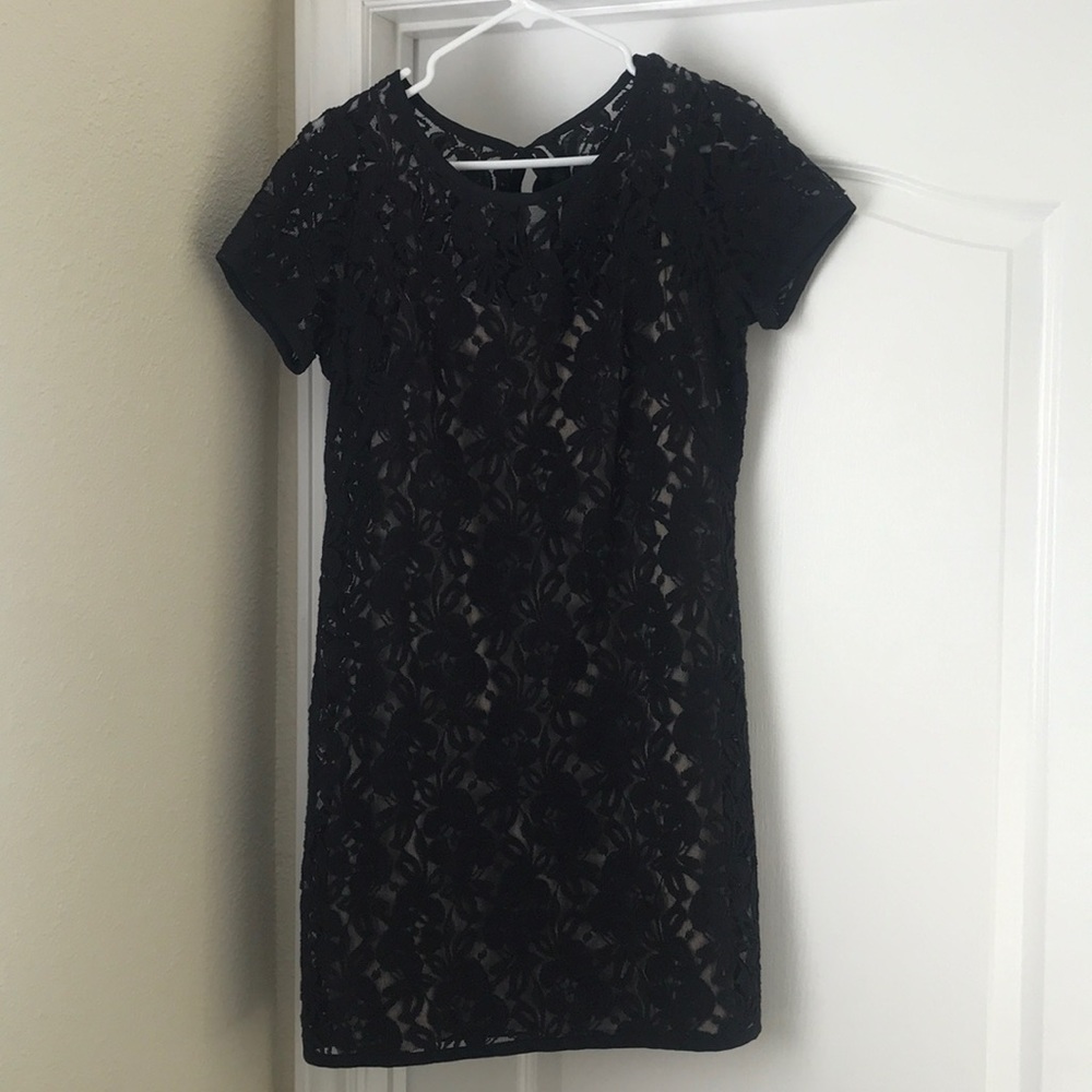 Ann Taylor LOFT black lace dress